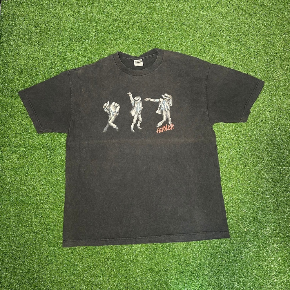 Acrylick Michael Jackson Smooth Criminal Pixel‎ Art T-Shirt Mens XL Black 8-Bit
